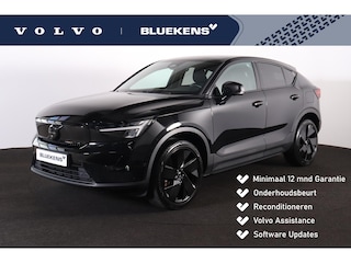 Volvo EC40 Extended Range Ultra Black Ed. 82 kWh - Panoramadak - IntelliSafe Assist & Surround - 360º Camera - Harman/Kardon audio - Verwarmde voorstoelen, stuur & achterbank - Parkeersensoren voor & achter - Elektr. bedienb. voorstoelen met geheugen links - Draadloze tel. lader - Warmtepomp - Extra getint glas - 20' LMV