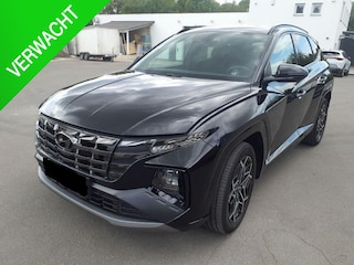 Hyundai Tucson 1.6 T-GDI HEV N Line l  Dealer onderhouden, 1e eigenaar, Elektrische kofferklep, Half alcantara/leder, 19 inch, 1650 trekgewicht!