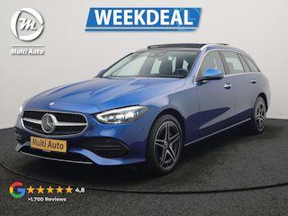 Mercedes-Benz C-klasse Estate 300 e Avantgarde 313pk Dealer O.H | Trekhaak Af Fabriek | Panodak | Adaptive Cruise | 360 Camera | Digital LED | Head Up | Lederen Sportstoelen Verwarmd | Keyless | Apple Carplay | Virtual | Sfeerverlichting | Navigatie | DAB