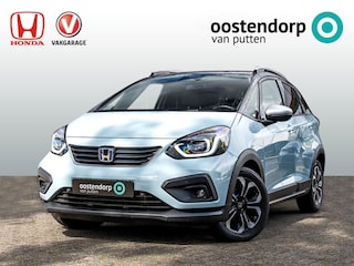 Honda Jazz 1.5 Full Hybrid Crosstar Automaat | Bi-Tone Surf Blue | Volledig onderhouden | Navigatie | PDC v/a | Camera | Carplay / Android Auto | Stoelverwarming