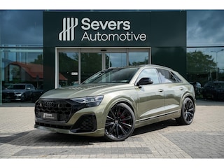 Audi Q8 60 TFSI e quattro Pro Line S Competition | Oak Green Pearl Effect (Audi Exclusive) | Panoramadak | Trekhaak | Head-up Display | Vierwielbesturing | Bang & Olufsen Soundsystem | Luchtvering | Stoelventilatie en massagefunctie | Garantie 3 jaar / 100.000 KM |