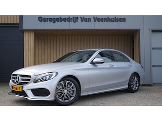 Mercedes-Benz C-klasse 180 156pk Business Solution AMG-Styling Vol-Leder LED App-Connect 17inch LM Trekhaak A-Camera *NL Auto*