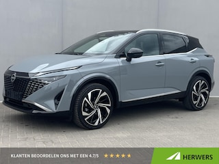 Nissan Qashqai 1.3 MHEV Xtronic Tekna Plus / 1800kg Trekgewicht / Apple Carplay Android Auto / Bose Audio Installatie / Panorama Dak / Stoel,- Stuur en Voorruit Verwarming / Leder- Alcantara Interieur /