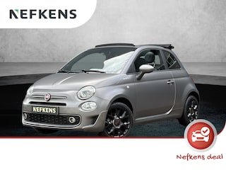 Fiat 500 1.0 Hybrid Sport Cabrio | 1ste eigenaar | MAT GRIJS | Climate | LEER/Stof | Parkeersensoren | AppleCarPlay/Android