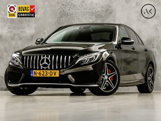 Mercedes-Benz C-klasse 250 AMG Sport 211Pk Automaat (NAVIGATIE, RODE REMKLAUWEN, LEDER, STOELVERWARMING, ELEK SPORTSTOELEN, GETINT GLAS, SFEERVERLICHTING, NIEUWSTAAT)