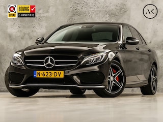 Mercedes-Benz C-klasse 250 AMG Sport 211Pk Automaat (NAVIGATIE, RODE REMKLAUWEN, LEDER, STOELVERWARMING, ELEK SPORTSTOELEN, GETINT GLAS, SFEERVERLICHTING, NIEUWSTAAT)