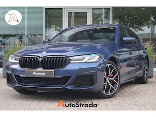 BMW 5-serie (g30) 530e M-Sport 292pk | Pano | Memory | Leder | Trekhaak | Laser | 360 CAM | Virtual | Phytonicblau