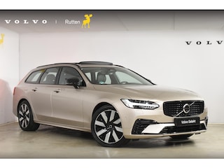 Volvo V90 T8 455PK Plug-in hybrid AWD Ultra Dark / Adaptive Cruise Control / Elektrisch panoramisch schuifdak / Head-up Display / Elektrische voorstoelen met geheugen / Trekhaak elektrisch uitklapbaar / Stuurverwarming / Stoelverwarming V+A / 360 Camera / Harman Kardon