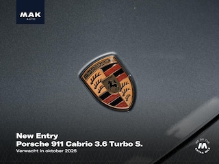 Porsche 911 Cabrio 3.6 Turbo S , noselift, clubleder, ceramic, Burmester, sp.chrono, ACC, surround view, NP394k
