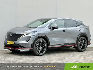 Nissan Ariya e-4ORCE Nismo 91 kWh / 435PK / 417KM WLTP / Alcantara Interieur / F1-Remlicht / Adaptieve Cruise Control / Verwarmde Voorstoelen / Elektr. Voorstoelen / 360 Camera / Elektr. Achterklep / Apple Carplay&Android Auto / Warmtepomp