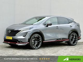 Nissan Ariya e-4ORCE Nismo 91 kWh / 435PK / 417KM WLTP / Alcantara Interieur / F1-Remlicht / Adaptieve Cruise Control / Verwarmde Voorstoelen / Elektr. Voorstoelen / 360 Camera / Elektr. Achterklep / Apple Carplay&Android Auto / Warmtepomp