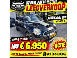 Mini Cabrio Cabrio 1.6 S JCW Origineel Leer Navi Uniek