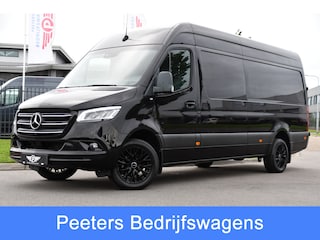Mercedes-Benz Sprinter 319 V6 3.0 CDI L3H2 Black Edition Adaptieve Cruise, 360 Camera, Carplay, LED, Voorruit verwarming, Automaat, 10,5'' Mbux, NAVI, 2 x Geveerde stoel, Uniek!