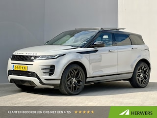 Land Rover Range Rover Evoque 1.5 P300e PHEV AWD R Dynamic / Origineel NL Auto / Dealer Onderhouden / Accu SoH 91,5 % / Elektrische trekhaak 1.600 kg / Leder / Panorama schuifdak / Navigatie / Apple Carplay Android / Stoelverwarming / Camera / 20" LM wielen & All Season banden /