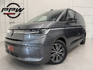 Volkswagen Multivan 1.4 eHybrid Energetic 7p. PANO/LEER+MASSAGE/ADAPTIVE-ONDERSTEL/H&K/HEAD-UP/KEYLESS/EL.SCHUIFDEUREN/SFEER/ACC/CAMERA/PRIVACY/EL.A.KLEP/INDIUMGRAU METALLIC/VOLLEDIG VW DEALER HISTORIE