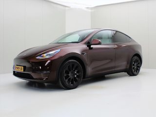 Tesla Model Y Long Range AWD 75kWh 351pk 90.5% SoH [CHERRY RED+FSD+WIT LEDER+ AMD RYZEN+AUTOPILOT+20 INCH ]