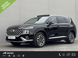 Hyundai Santa Fe 1.6 T-GDI PHEV Premium Sky 7P / Dealer onderhouden / 7 persoons / Accu SoH 100 % / 1.350 kg trekgewicht / Leder / Stoelventilatie / Stuur-, stoel- en achterbankverwarming / Camera 360° / Apple Carplay Android / 19" LM wielen /