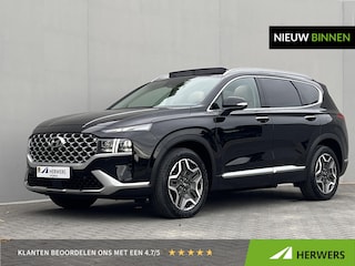 Hyundai Santa Fe 1.6 T-GDI PHEV Premium Sky 7P / Dealer onderhouden / 7 persoons / Accu SoH 100 % / 1.350 kg trekgewicht / Leder / Stoelventilatie / Stuur-, stoel- en achterbankverwarming / Camera 360° / Apple Carplay Android / 19" LM wielen /