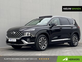 Hyundai Santa Fe 1.6 T-GDI PHEV Premium Sky 7P / Dealer onderhouden / 7 persoons / Accu SoH 100 % / 1.350 kg trekgewicht / Leder / Stoelventilatie / Stuur-, stoel- en achterbankverwarming / Camera 360° / Apple Carplay Android / 19" LM wielen /