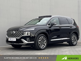 Hyundai Santa Fe 1.6 T-GDI PHEV Premium Sky 7P / Dealer onderhouden / 7 persoons / Accu SoH 100 % / 1.350 kg trekgewicht / Leder / Stoelventilatie / Stuur-, stoel- en achterbankverwarming / Camera 360° / Apple Carplay Android / 19" LM wielen /