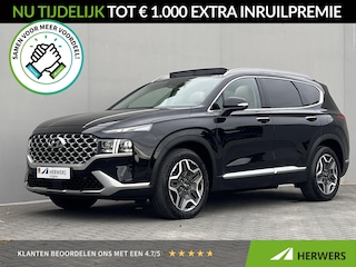 Hyundai Santa Fe 1.6 T-GDI PHEV Premium Sky 7P / Dealer onderhouden / 7 persoons / Accu SoH 100 % / 1.350 kg trekgewicht / Leder / Stoelventilatie / Stuur-, stoel- en achterbankverwarming / Camera 360° / Apple Carplay Android / 19" LM wielen /