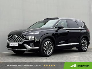 Hyundai Santa Fe 1.6 T-GDI PHEV Premium Sky 7P / Dealer onderhouden / 7 persoons / Accu SoH 100 % / 1.350 kg trekgewicht / Leder / Stoelventilatie / Stuur-, stoel- en achterbankverwarming / Camera 360° / Apple Carplay Android / 19" LM wielen /