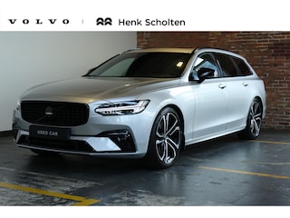 Volvo V90 2.0 B4 R-Design | Semi Electrische Wegklapbare Trekhaak | Head-Up Display | 360° Parkeercamera | Parkeersensoren voor + achter | BLIS | Parkeerverwarming | Harman Kardon Premium Audio | Stoelverwarming | Stuurwielverwarming | 20'' Lichtmetalen velgen |