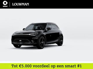 Smart #1 Pro+ Black Collection 66 kWh | Memorypakket voorstoelen | Panoramadak | CyberSparksLED | 360°-camera | Adapt. cruise control | Verwarmd stuurwiel | Keyless entry |