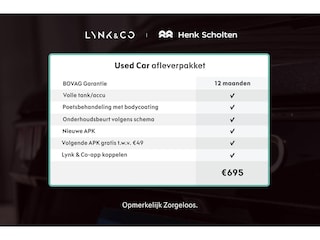 Lynk & Co 02 Business Edition 66 kWh | 1600KG Trekgewicht | Stoelverwarming | Apple CarPlay | Android Auto | Achteruitrijcamera | Panoramadak | Elektrische Achterklep | Keyles Entry | Regensensor |