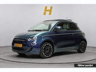 Fiat 500 La Prima 42 kWh | SoH 90,6% | Schuif/kanteldak | Carplay | Adaptive cruise | Parkeersensoren | Pack winter | Lm velgen
