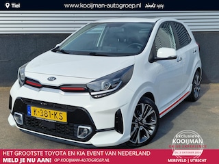 Kia Picanto 1.0 T-GDi GT-Line 5p 100PK! Schuif/kanteldak, 1e eign. Nieuw geleverd en dealeronderhouden, Leder, Stoel- & stuurwiel verwarmd, Climate control, Cruise control, Navigatie, Achteruitrijcamera,