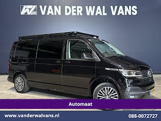 Volkswagen Transporter 2.0 TDI 200pk Automaat L2H1 Bulli inrichting Euro6 Airco | Camera | 2500kg Trekhaak | Imperiaal | Apple Carplay | LED Cruisecontrol, Android Auto LM Velgen, Lederen bekleding, Stoelverwarming, Parkeersensoren