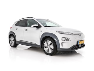 Hyundai Kona EV Fashion 64 kWh (3-Fase) {SOH-100%} (INCL-BTW)  Aut * HEATPUMP | NAVI-FULLMAP | LEATHER-FABRIC | KEYLESS | CAMERA | DAB | ECC | ADAPTIVE-CRUISE | LANE-ASSIST | HEATED-SEATS | PRIVACY-GLASS | HEAD-UP | SHIFTPADDLES | 17"ALU*