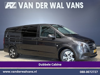 Mercedes-Benz Vito 116 CDI 164pk 9G-Tronic Automaat L3H1 Dubbele Cabine Euro6 Airco | 6-Zits | 2x zijdeur | Camera Adaptieve Cruisecontrol, LM Velgen, Stoelverwarming, Leder, 2500kg Trekhaak, Parkeersensoren