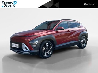 Hyundai Kona 1.6 GDI HEV Premium Sky | Lederen Bekleding| Stoelverwarming v+a| Schuif-kanteldak| Elekrtrisch verstelbare stoelen met geheugen| Dode hoeksensor|
