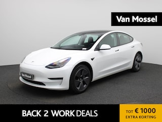 Tesla Model 3 RWD Long Range | WORDT VERWACHT | APPLE CARPLAY | ANDROID AUTO | ACHTERUITRIJCAMERA | ELEKTRISCHE KOFFERKLEP | LEDEREN BEKLEDING | CLIMATE CONTROL | ADAPTIVE CRUISE CONTROL | LED VERLICHTING |
