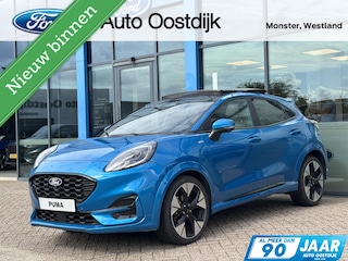 Ford Puma 1.0 EcoBoost Hybrid ST-Line X 155PK Automaat Afn. Trekhaak Panodak Winterpack Adaptieve Cruise 19" Velgen Camera B&O Keyless Matrix-LED Climate Privacy Glass *Full-Options*