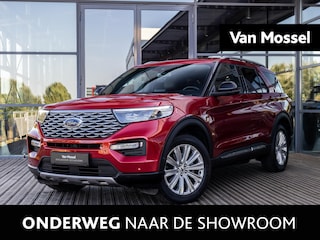Ford Explorer 3.0 V6 ECOBOOST | PHEV | PLATINUM | 7-ZITTER | PANORAMA/SCHUIF-KANTELDAK | B&O | ADAPTIVE CRUISE CONTROL | APPLE CARPLAY | STOELMEMORY | LUCID RED | BTW |