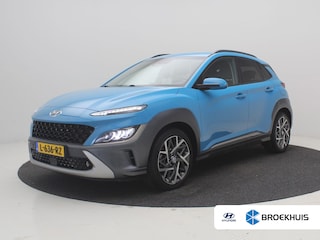 Hyundai Kona 1.6 GDI HEV Premium/ Trekhaak / Lederen bekleding / 1ste Eigenaar / Dealer onderhouden / Adaptieve Cruise Control / | Achteruitrijcamera | Apple Carplay/Android Auto|telefoonintegratie premium | Grootlichtassistent