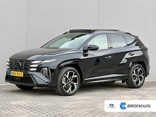 Hyundai Tucson 1.6 T-GDI PHEV N Line Sky 4WD / Facelift / Fabrieksgarantie tot 12-2029 / Dealer onderhouden / Panorama schuifdak / Navigatie / Camera / Elektrische Achterklep / Stuur & Stoelverwarming / Apple Carplay Android / 19" LM wielen /