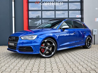 Audi A3 2.0 TFSI S3 Quattro Sepang Blue | RS Seats | Pano | B&O"| Nappa Leder | Armytrix | Rotor 19'' | Camera | Cruise | Led | Stoelverwarming | Navi | Armytrix | Afgevlakt Stuur | F1 Flippers | Lichtpakket