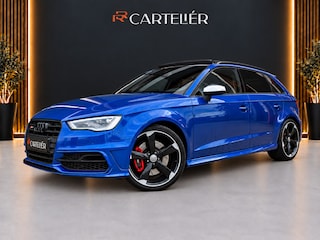 Audi A3 2.0 TFSI S3 Quattro Sepang Blue | RS Seats | Pano | B&O"| Nappa Leder | Armytrix | Rotor 19'' | Camera | Cruise | Led | Stoelverwarming | Navi | Armytrix | Afgevlakt Stuur | F1 Flippers | Lichtpakket