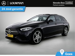 Mercedes-Benz C-klasse Estate 300 e Business Solution AMG Trekhaak |AMG Line | Night Pakket | Panorama Schuif-Kanteldak | Parkeerpakket met 360°-camera | Alarm Klasse 3. Inclusief 24 maanden Mercedes-Benz Certified garantie voor Europa.