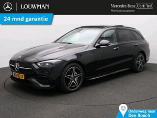 Mercedes-Benz C-klasse Estate 300 e Business Solution AMG Trekhaak | Premium Plus | AMG Line | Night Pakket | Panorama Schuif-Kanteldak | Parkeerpakket met 360°-camera | Alarm Klasse 3. Inclusief 24 maanden Mercedes-Benz Certified garantie voor Europa.