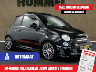 Abarth 500 1.4 T-Jet Abarth Turismo - VERKEERT IN EEN ZEER NETTE STAAT - 17 INCH LICHT METALEN VELGEN - SPORTSOELEN - LEDEREN BEKLEDING - STOELVERWARMING - SCHAKELFLIPPERS ACHTER HET STUUR - DUBBELE UITLAAT - 4 SEIZOENENBANDEN - PARKEERSSENSOREN ACHTER -  CRUISE CONTROL - 160 PK - PANORAMADAK - PORTABLE TOM TOM NAVIGATIE