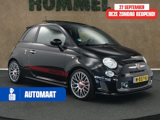 Abarth 500 1.4 T-Jet Abarth Turismo - VERKEERT IN EEN ZEER NETTE STAAT - 17 INCH LICHT METALEN VELGEN - SPORTSOELEN - LEDEREN BEKLEDING - STOELVERWARMING - SCHAKELFLIPPERS ACHTER HET STUUR - DUBBELE UITLAAT - 4 SEIZOENENBANDEN - PARKEERSSENSOREN ACHTER -  CRUISE CONTROL - 160 PK - PANORAMADAK - PORTABLE TOM TOM NAVIGATIE