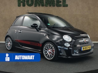 Abarth 500 1.4 T-Jet Abarth Turismo - VERKEERT IN EEN ZEER NETTE STAAT - 17 INCH LICHT METALEN VELGEN - SPORTSOELEN - LEDEREN BEKLEDING - STOELVERWARMING - SCHAKELFLIPPERS ACHTER HET STUUR - DUBBELE UITLAAT - 4 SEIZOENENBANDEN - PARKEERSSENSOREN ACHTER - CRUISE CONTROL - 160 PK - PANORAMADAK - PORTABLE TOM TOM NAVIGATIE