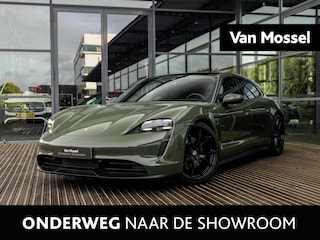 Porsche Taycan 79 kWh | PANORAMA | PTS COLOR BLACK OLIVE | BIJRIJDERS DISPLAY | 95 % SOH | PORSCHE ELECTRIC SOUND | SPORT CHRONO | MEMORY | AMBIENTE LIGHT | 21 INCH RS SPYDER | LUCHTVERING | PASM| SURROUND VIEW |