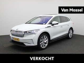 Skoda Enyaq iV 80 | PANORAMADAK | TREKHAAK | STOELVERWARMING VOOR EN ACHTER | STUURVERWARMING | ELEKTRISCHE ACHTERKLEP | COGNAC LEDEREN BEKLEDING |