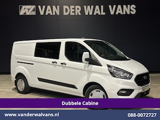 Ford Transit Custom 2.0 TDCI 131pk Automaat L2H1 Dubbele Cabine Euro6 6-Zits | Airco | Camera | Navigatie | LED | Apple Carplay Cruisecontrol, Android Auto, Klep, Trekhaak, Verwarmde Voorruit, Parkeersensoren, Bijrijdersbank